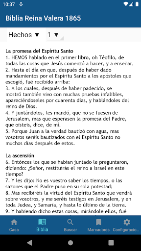 Android application Biblia Reina Valera, RVR 1865 screenshort