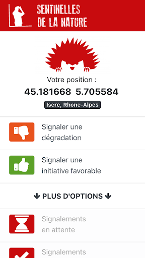 Android application Sentinelles de la nature screenshort