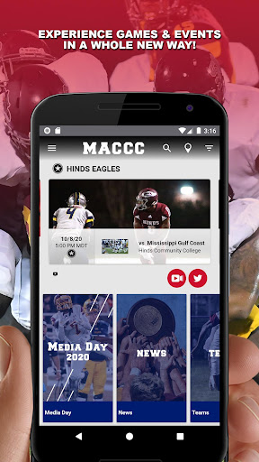 Android application MACCC Sports screenshort