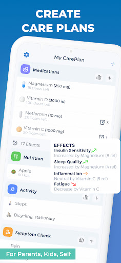 Screenshot of Symptom and Medication Tracker