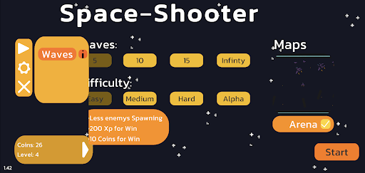 Space-Shooter Screen 2