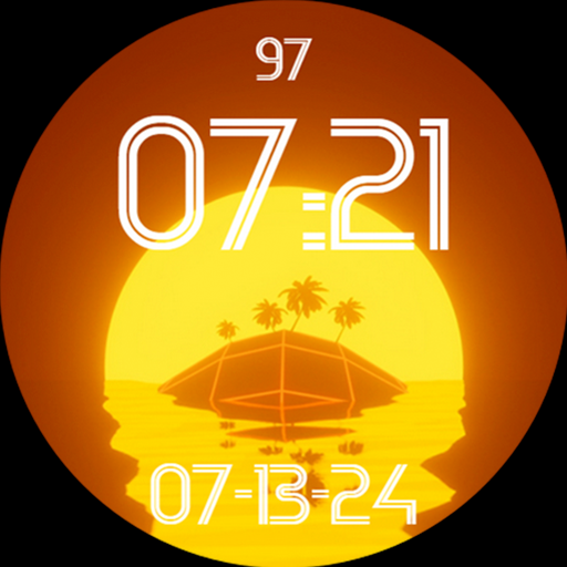 Retro Beach 80s Neon Glow Rad logo