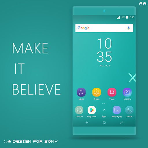 GALAXY XPERIA Theme |JUST CYAN Screen 3