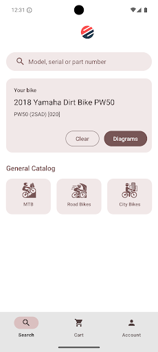 Android application Crowley Cycles screenshort
