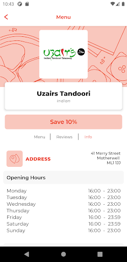 Uzairs Tandoori ML1 Screen 2