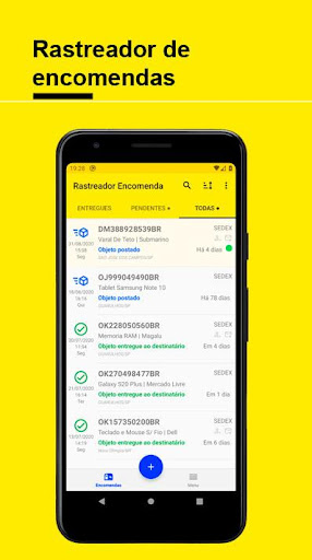 Android application Rastreador Encomendas-Correios screenshort