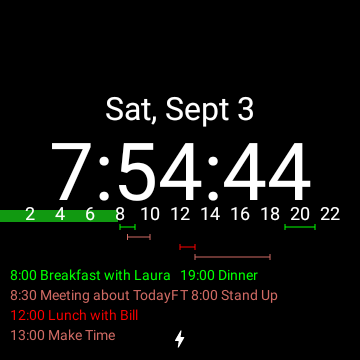Android application TodayFace: Calendar Watch Face screenshort