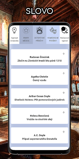 České audioknihy Mluvené slovo Screen 2