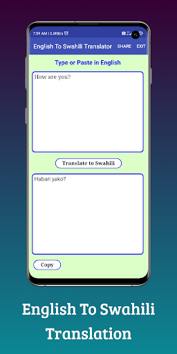 English - Kiswahili Translator Screen 3