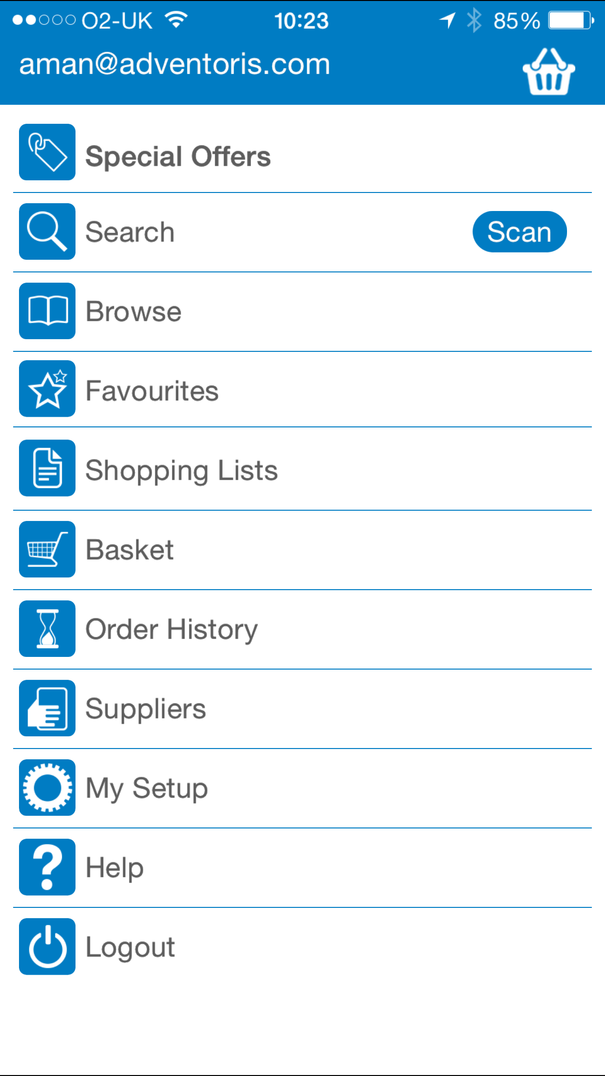 Android application Hagen Order App screenshort