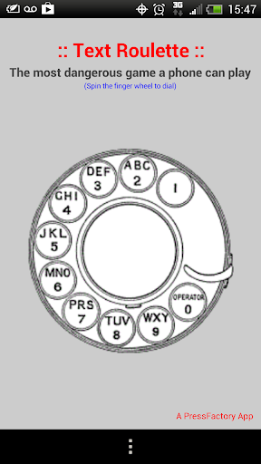 Android application Text Roulette screenshort