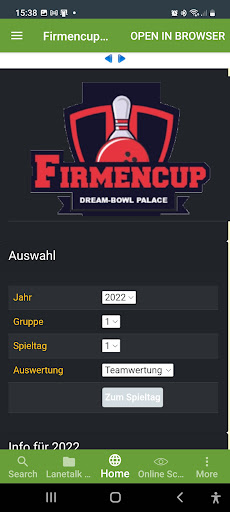 Firmencup Screen 2