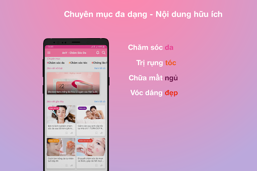 Android application AnY - Chăm Sóc Da - Làm Đẹp Da screenshort