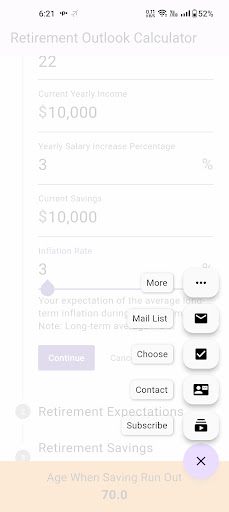 Retirement Outlook Calculator Screen 3