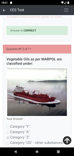 Android application Chemical tankers CHaS Mngmnt screenshort