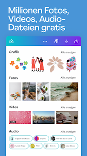 Canva: Skärmdump för design, foto och video