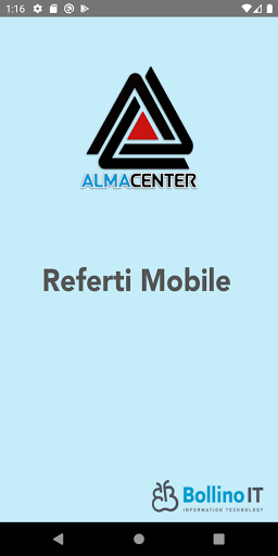 Android application Referti Mobile Alma Center screenshort