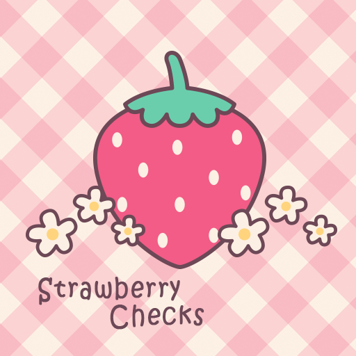 Strawberry Checks +HOME Theme Logo