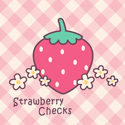 「背景圖片／icon　草莓斜格紋」圖示圖片