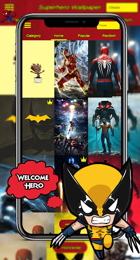 Android application Superhero Wallpapers HD 4K screenshort