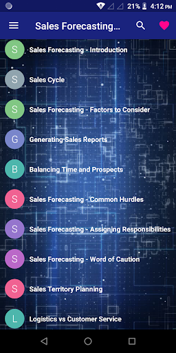 Android application Sales Forecasting Pro screenshort