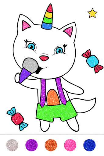 Cat Unicorn Coloring Book