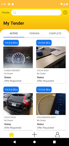 Android application iTender screenshort