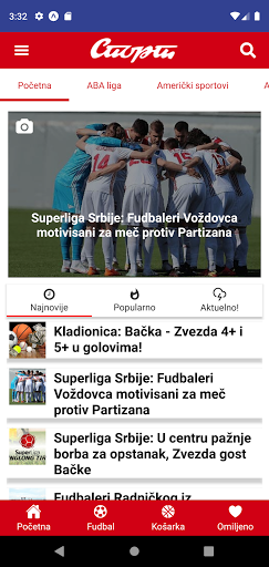 Android application Sport - Dnevni sportski list screenshort