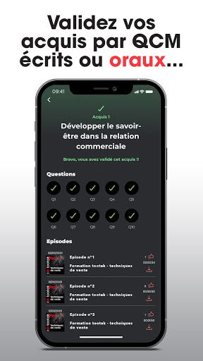 Tootak - Podcast learning Screen 3