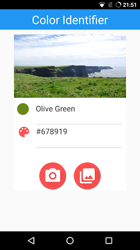Android application Color Identifier screenshort