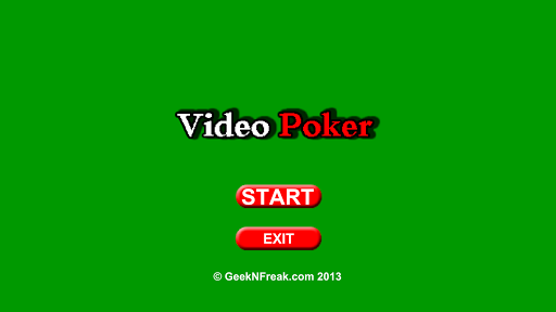 Video Poker Game Screen 2