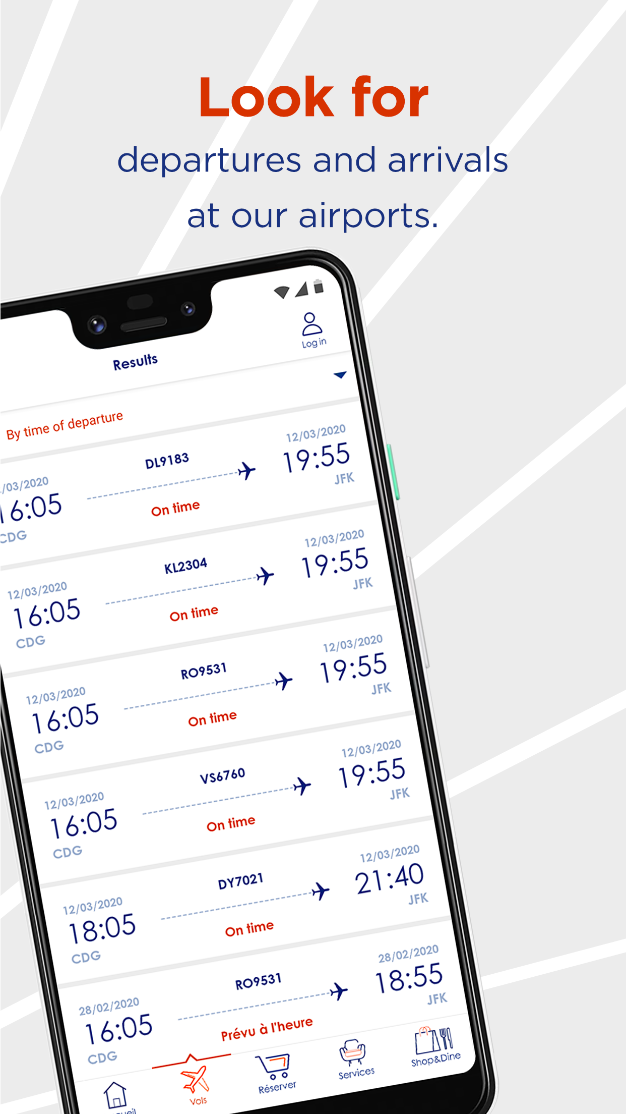 Android application Paris Aéroport – Official App screenshort