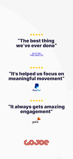 Screenshot of GoJoe: social fitness