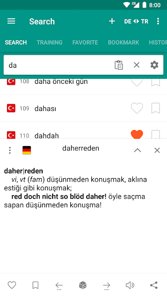 German - Turkish dictionary banner