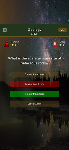 Geology knowledge test Screen 3