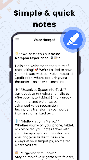 Voice Notepad, Easy Notebook Screen 2