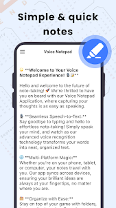 Voice Notepad, Easy Notebook