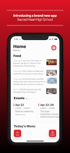 Android application Sacred Heart High School screenshort