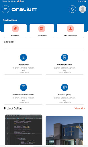 Android application Oralium Catalyst screenshort