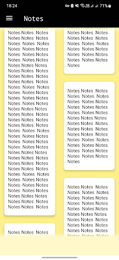 Android application Notes screenshort