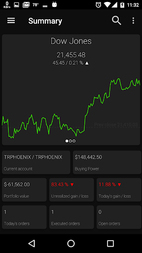 Android application Meitav Trader screenshort