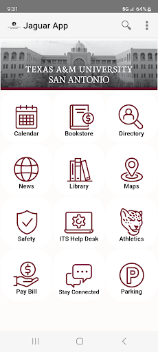 Android application A&M San Antonio JagApp screenshort