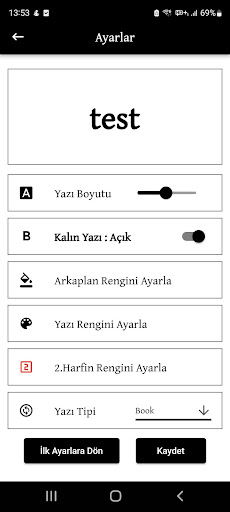 Hızlı Okuma Uygulaması - RSPV Screen 2