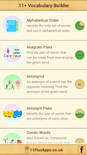 11+ Vocabulary Builder Lite Screen 2