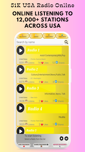 Android application Jazz & USA Radios Online screenshort