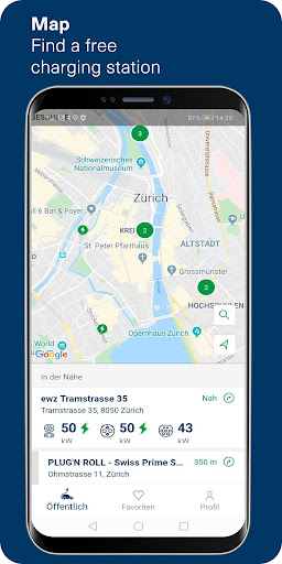 Android application ewz mobil screenshort