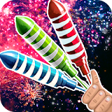 New Year 3d fireworks icon