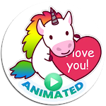 Cover Image of डाउनलोड Animated Cute Unicorn Stickers for WAStickersApps 1.0 APK