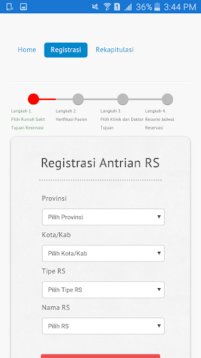 Pendaftaran Online Screen 3