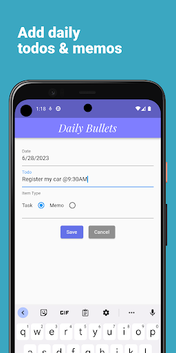 Android application Daily Bullets screenshort